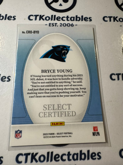 2023 NFL Panini Select Select Certified #CRO-BYO Bryce Young Rookie Panthers