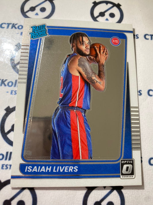 2021/22 Panini NBA donruss Optic Isaiah Livers Rated Rookie #177 Pistons