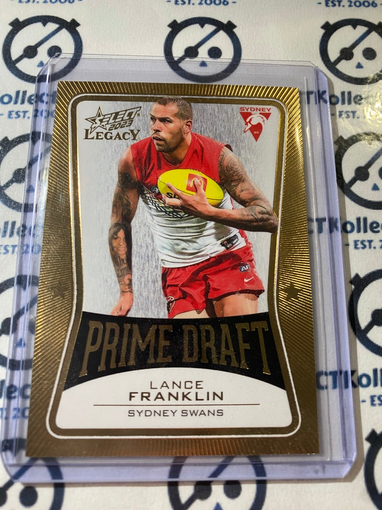 2023 AFL LEGACY Lance Franklin PRIME DRAFT #026/100 PD76 Swans