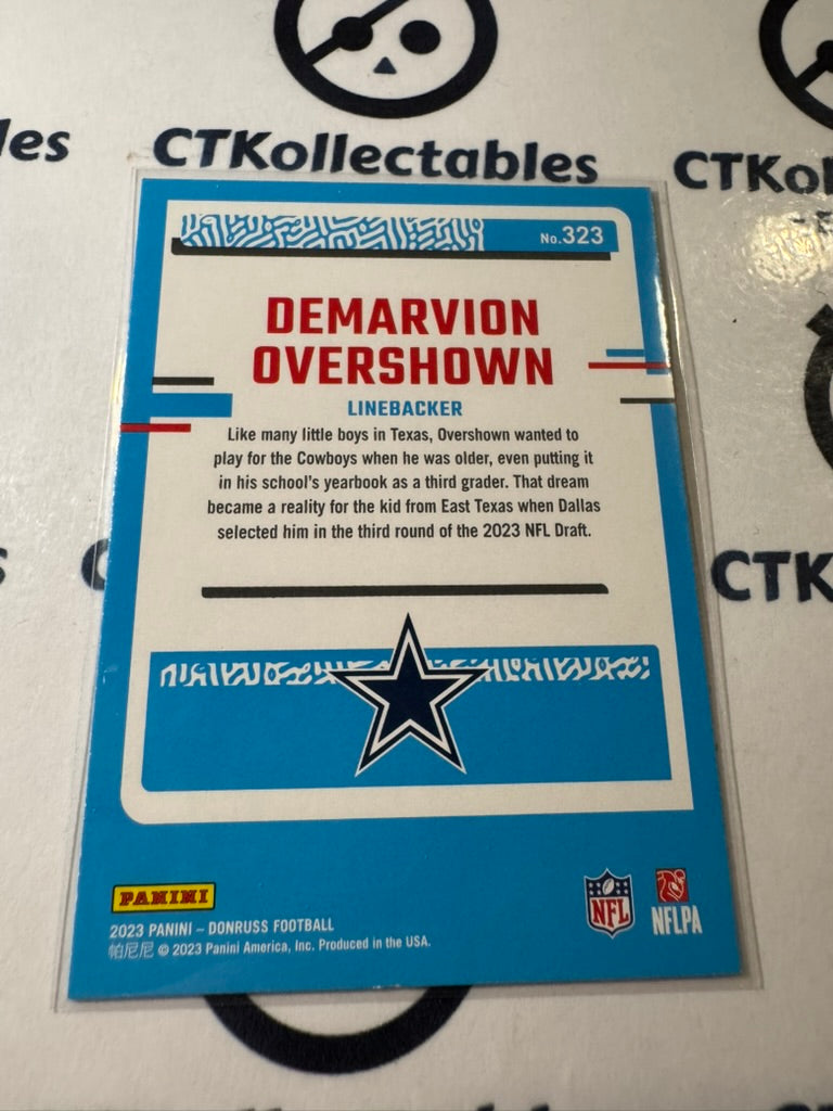 2023 NFL Panini Donruss Rated Rookie #323 Demarvion Overshown Dallas Cowboys