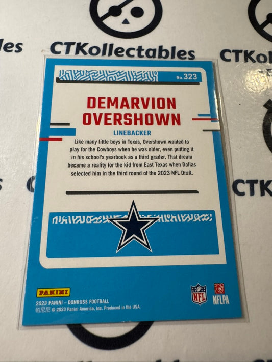 2023 NFL Panini Donruss Rated Rookie #323 Demarvion Overshown Dallas Cowboys