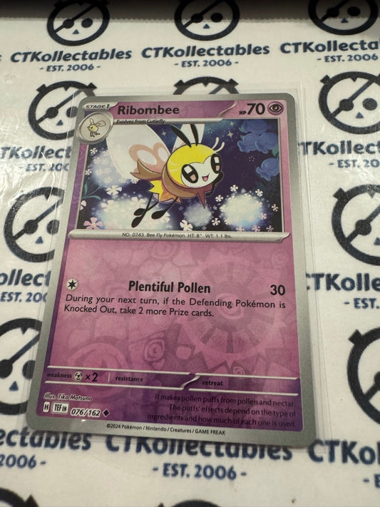 Ribombee Reverse Holo Scarlet & Violet Temporal Forces # 076/162 Pokemon