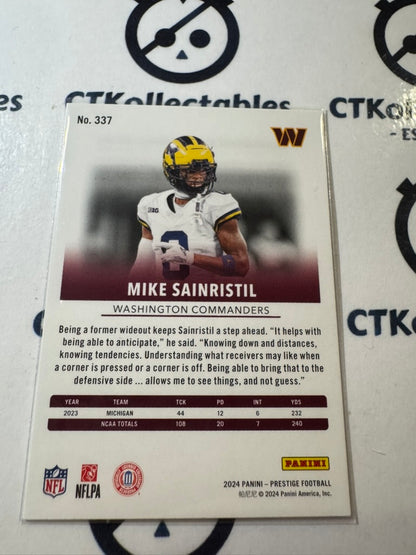 2024 NFL Prestige Rookie Card #337 Mike Sainristil Washington Commanders