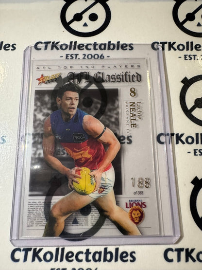 2023 AFL Footy Stars Lachie Neale AC8 Classified #188/365 Lions