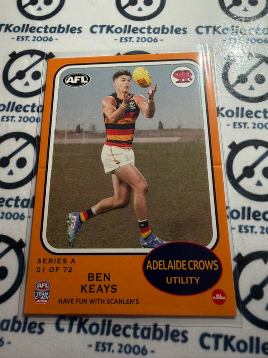 2026 Teamcoach AFL Scanlens Die-Cut Ben Keays 01 of 72 Crows