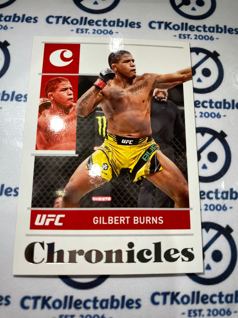 2022 UFC Panini Chronicles Base #43 Gilbert Burns - Welterweight