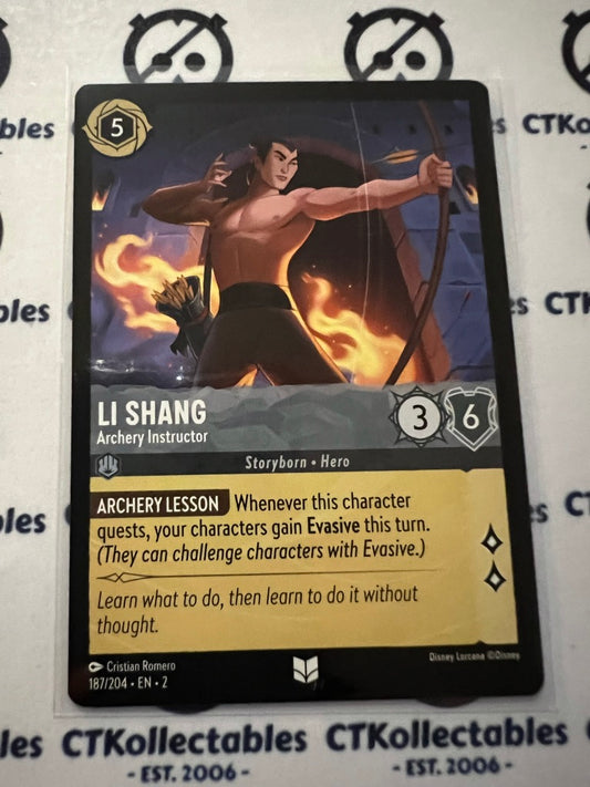 2024 Disney Lorcana Floodborn Non-Foil #187 Li Shang, Archery Instructor – Uncom