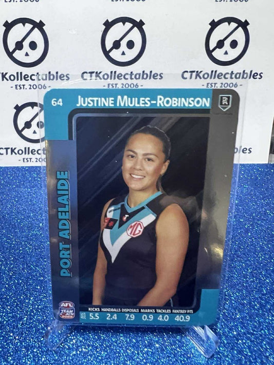 2025 AFLW Teamcoach Silver #64 Justine Mules-Robinson Port