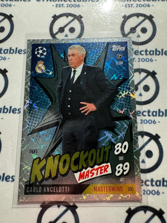 24/25 TOPPS MATCH ATTAX  Carlo Ancelotti Knockout Master #306