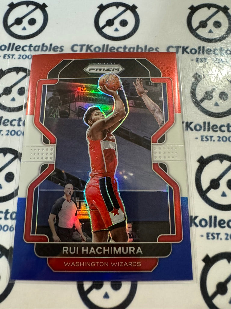 2021-22 NBA Panini Prizm Rui Hachimura Red White Blue #234 Wizards