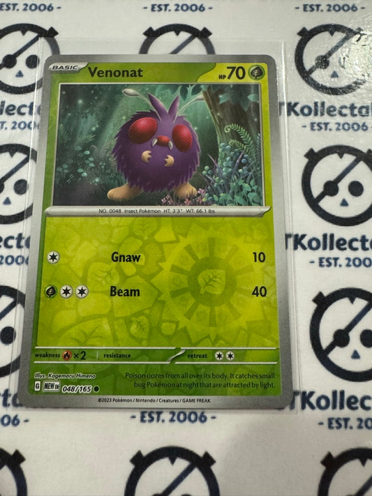 Venonat Reverse Holo #048/165 Scarlet & Violet 151 Pokemon Card