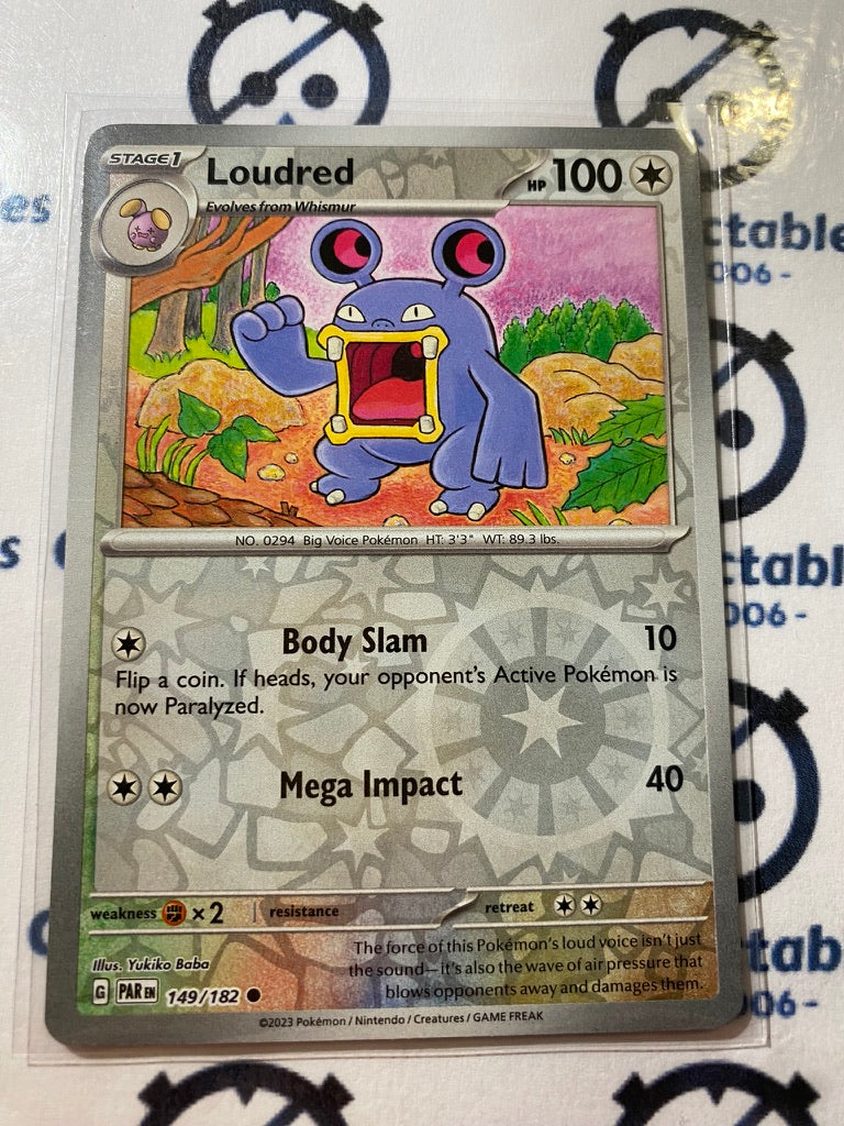 Loudred Reverse Holo #149/182 2023 Scarlet & Violet Paradox Rift Pokémon TCG