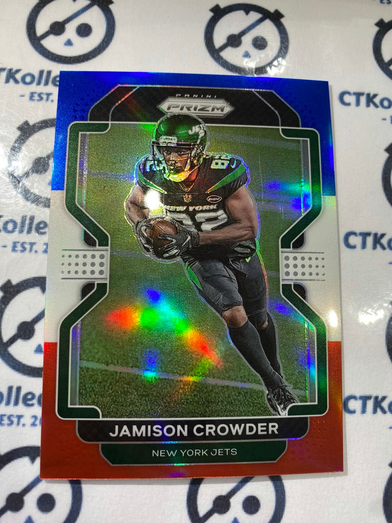 2021 NFL Panini Prizm Blake Jamison Crowder Red White Blue Prizm #86 jets