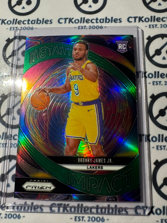 2024-25 NBA Prizm Bronny James Jr. Green Prizm Instant Impact #7 lakers