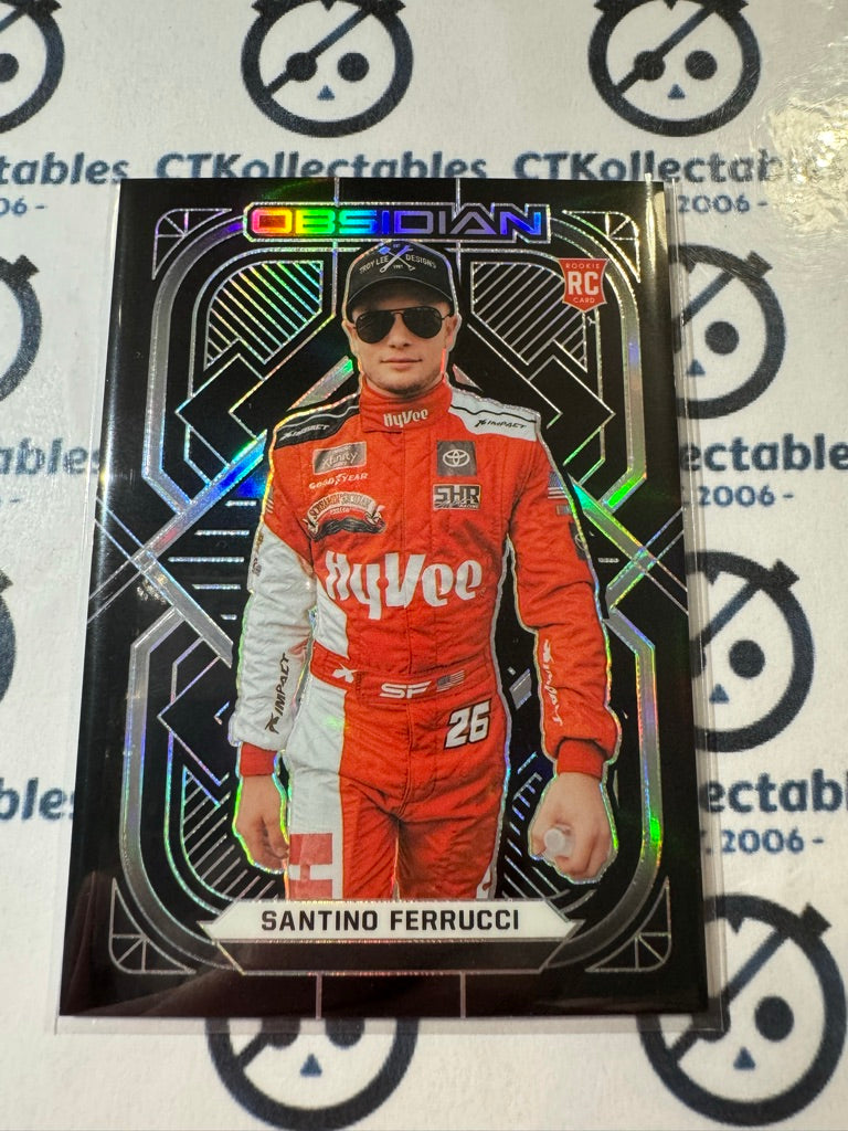 2022 Panini NASCAR Chronicles Obsidian Santino Ferrucci Rookie Card #47 RC