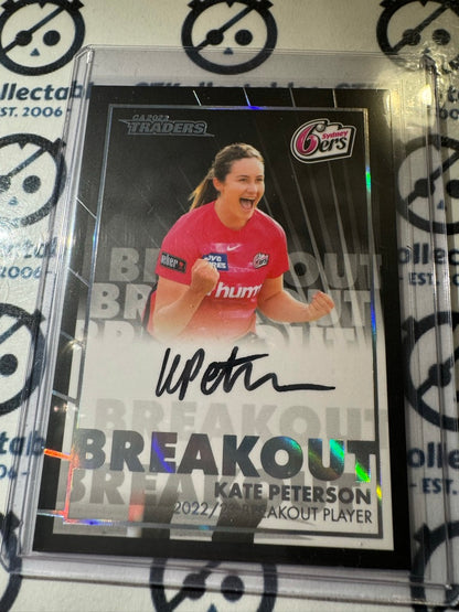 2023/24 TLA Cricket Traders Breakout Kate Peterson Black Signatures #057/166