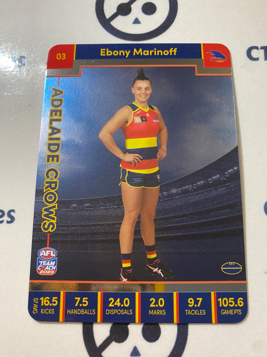 2023 AFLW Teamcoach Silver Card #03 Ebony Marinoff