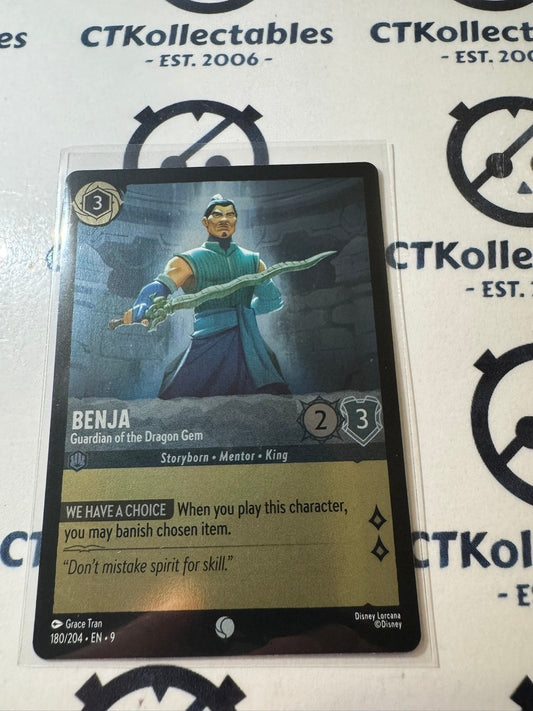 Disney Lorcana Fabled COLD FOIL 180/204 Benja - Guardian of the Dragon Gem C