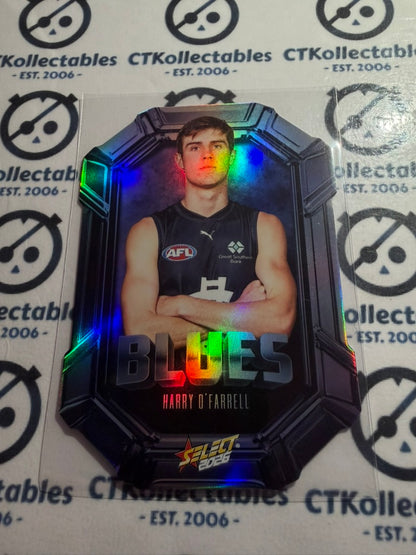 2026 Select AFL Footy Stars OCtane Die-Cut Harry O'Farrell OC25 Blues