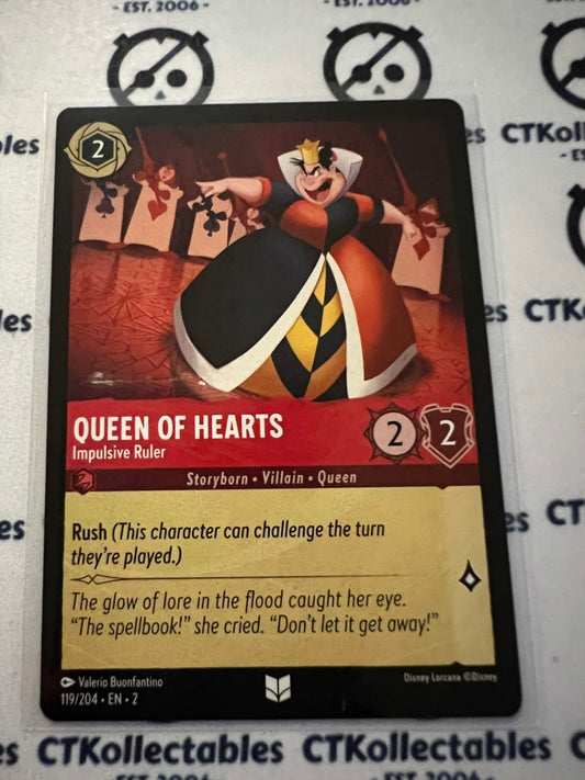 2024 Disney Lorcana Floodborn Non-Foil #119 Queen of Hearts, Impulsive Ruler – U