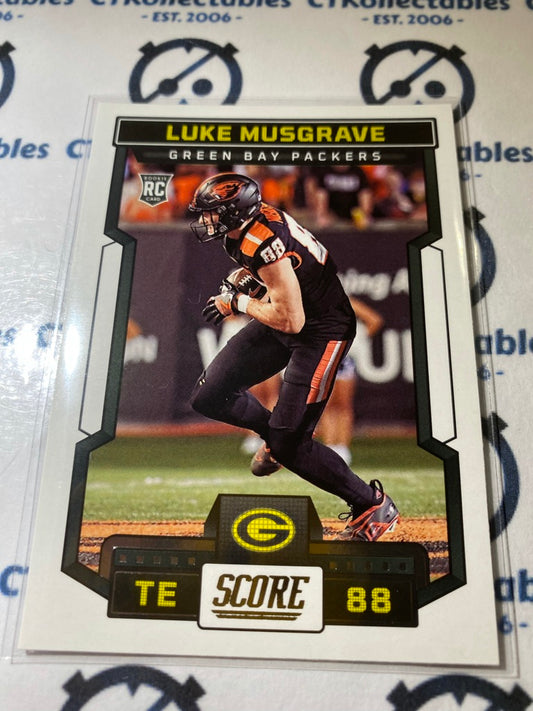 2023 NFL Panini Score #340 Luke Musgrave - Green Bay Packers