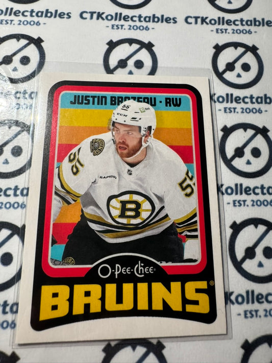 2024-25 O-Pee-Chee Hockey RETRO #582 Justin Brazeau Boston Bruins