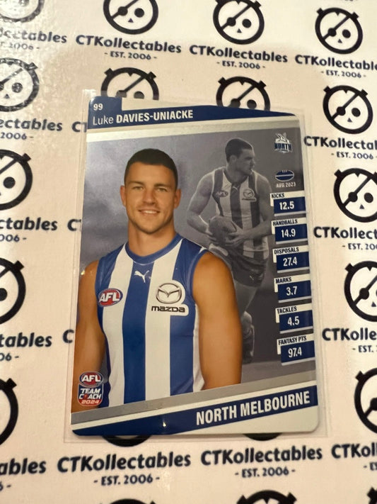 2024 AFL Teamcoach Silver Card #99 Luke Davies-Uniacke North