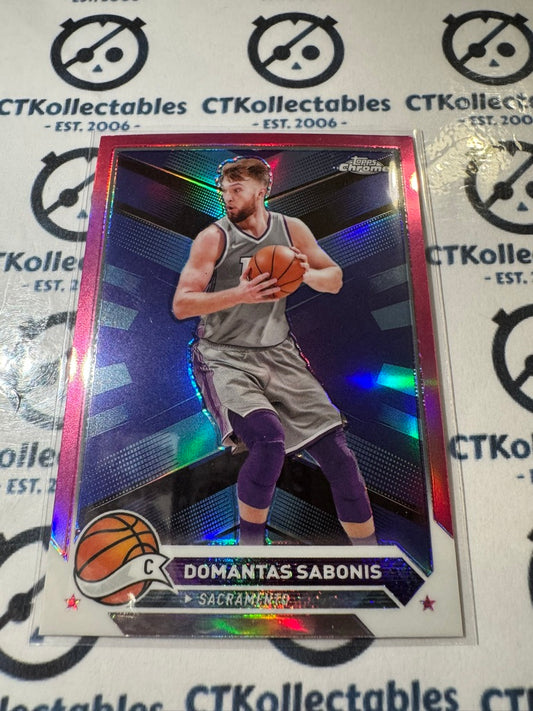 2023/24 Topps NBA Chrome Domantas Sabonis Pink Refractor #13 Kings