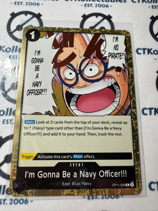 One Piece TCG Im Gonna Be a Navy OP11-099 FOIL A Fist of Divine speed NM/M