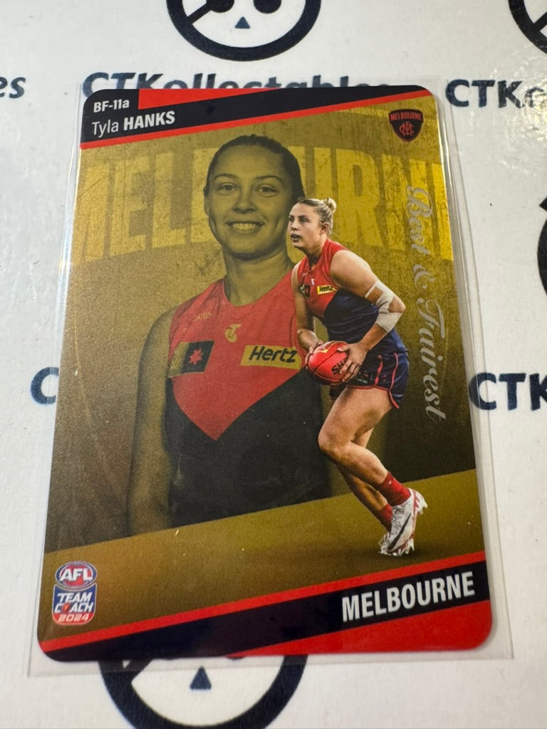 2024 AFLW Teamcoach Best & Fairest GOLD #BF-11a Tyla Hanks Demons