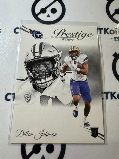 2024 NFL Prestige Rookie Card #356 Dillon Johnson Tennessee Titans