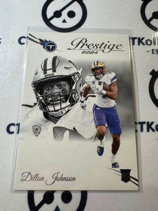 2024 NFL Prestige Rookie Card #356 Dillon Johnson Tennessee Titans