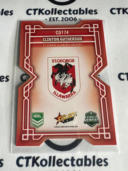 2026 Select NRL League Heroes Colours Diecut #CD174 Clinton Gutherson Dragons