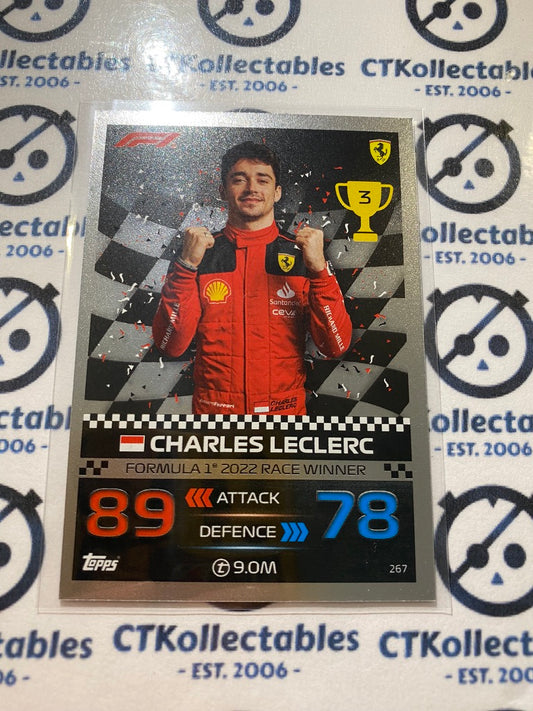 2023 Topps Turbo Attax F1 -Foil Charles Leclerc Race Winner #267 Ferrari