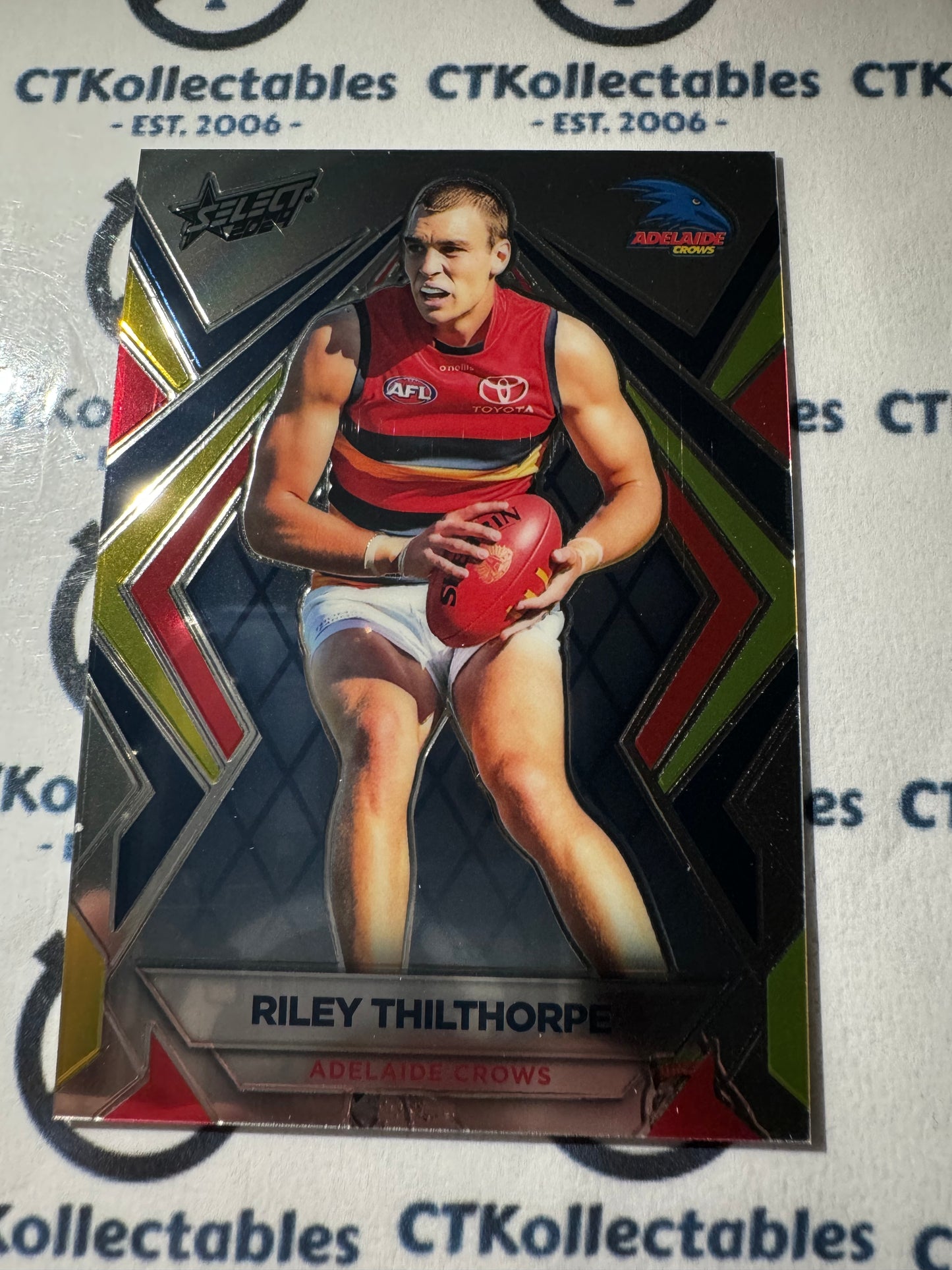 2024 AFL Footy Stars - Luminous Base #L9 Riley Thilthorpe Crows