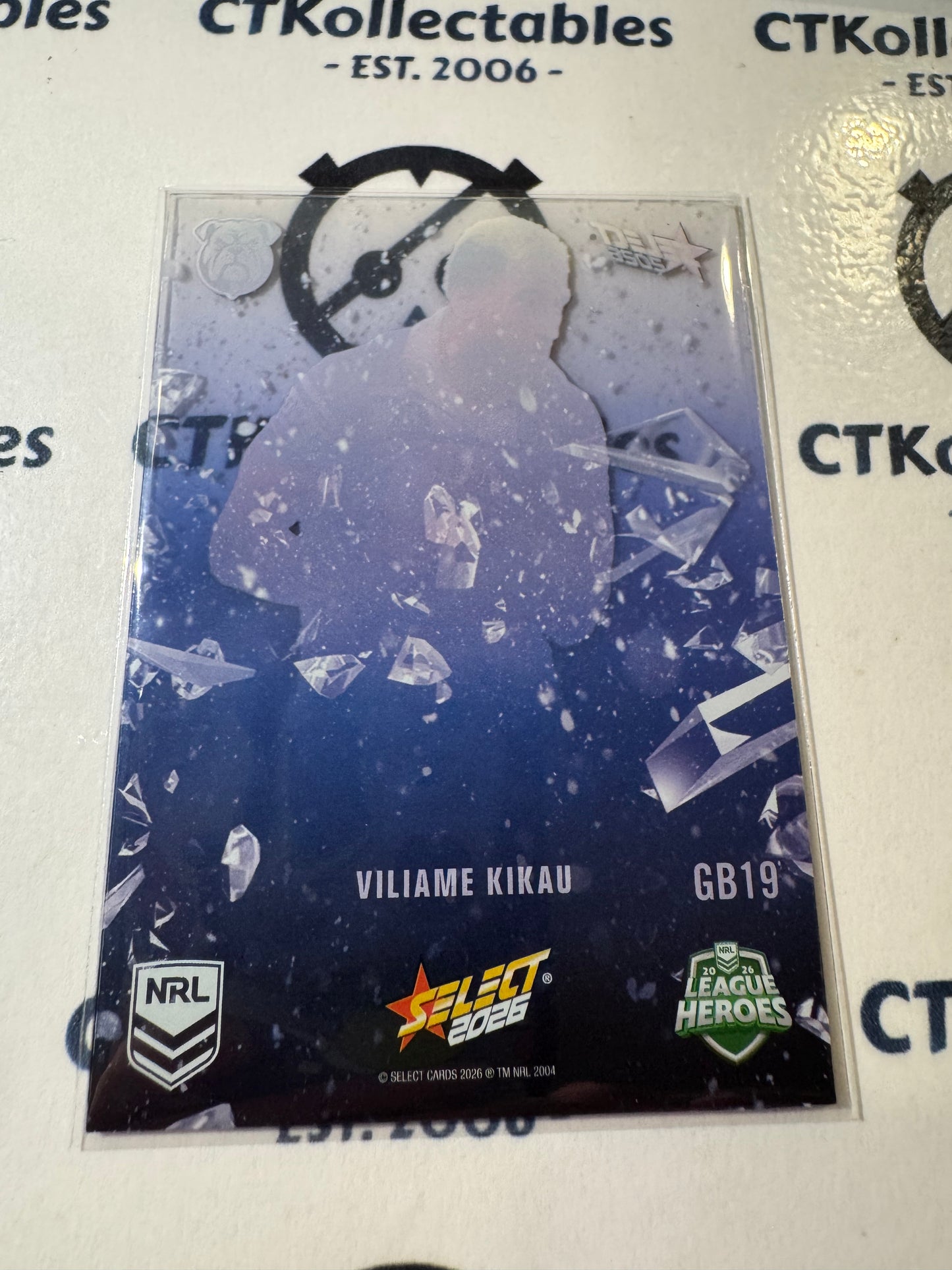 2026 Select NRL League Heroes Game Breakers #GB19 Viliame Kikau Bulldogs