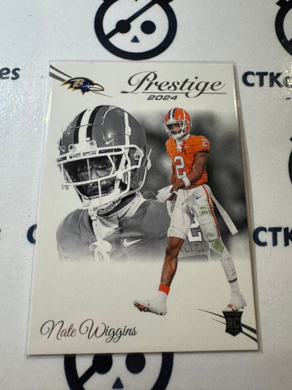 2024 NFL Prestige Rookie Card #314 Nate Wiggins Baltimore Ravens