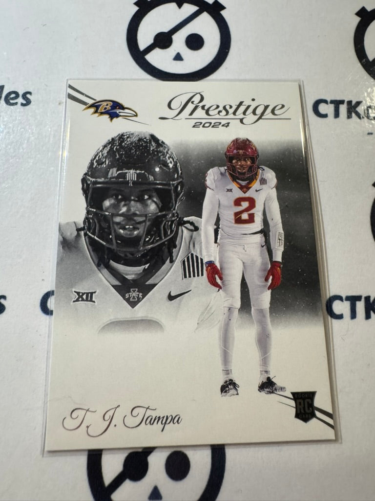 2024 NFL Prestige Rookie Card #332 T.J. Tampa Baltimore Ravens