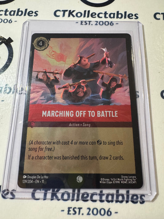 Disney Lorcana Winterspell 129/204 Marching Off to Battle FOIL C