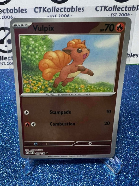 Vulpix Reverse Holo #019/132 Mega Evolution Pokemon