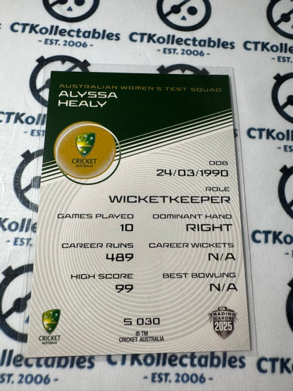 2025/26 CA Cricket Traders Alyssa Healy Silver Parallel #S030