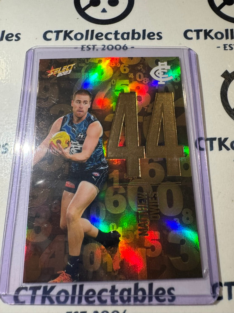2023 AFL Footy Stars NUMBERS Matthew Owies N36 #225/255 Blues