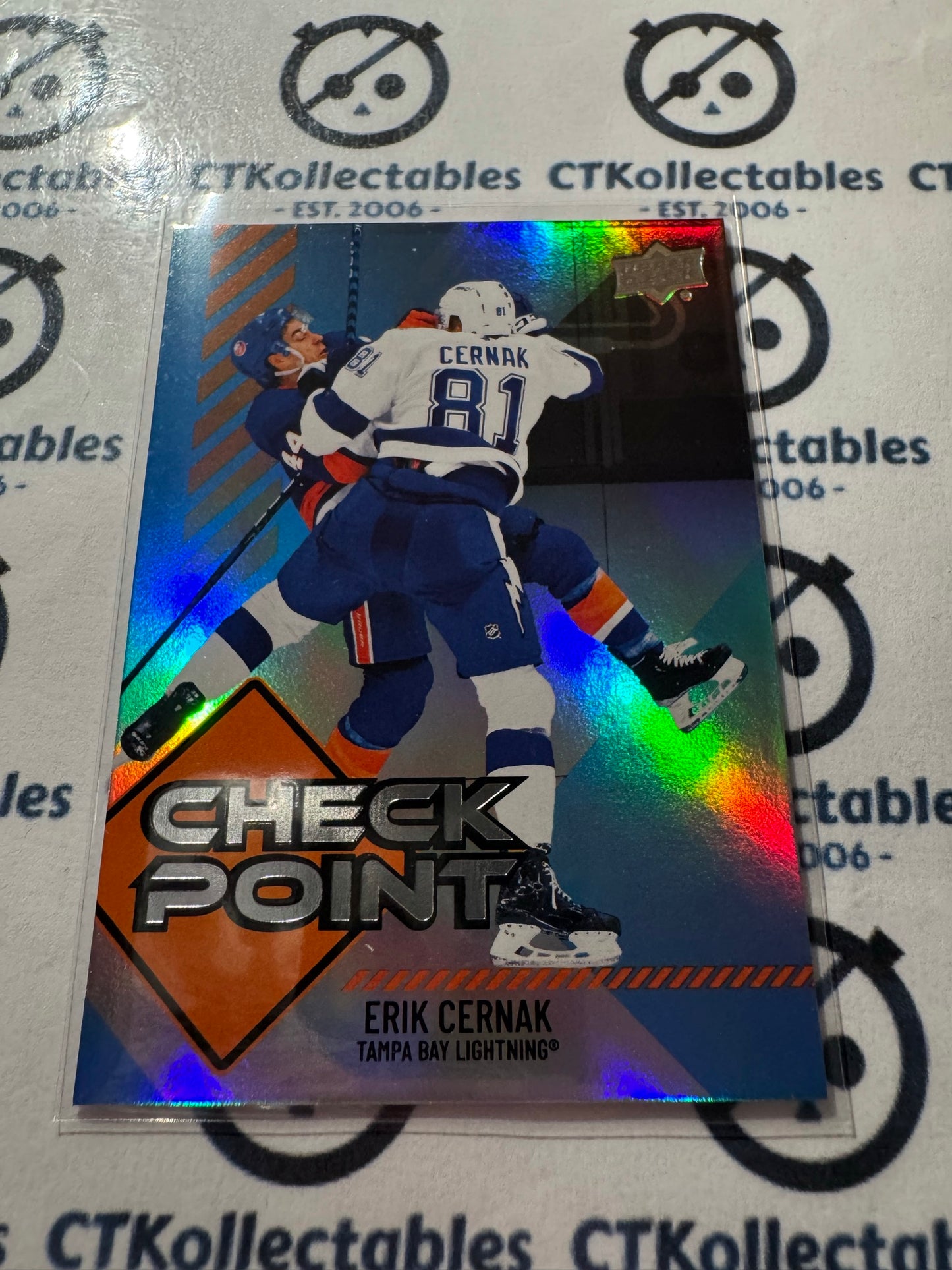 2024-25 Upper Deck Hockey Erik Cernak Check Point #CP-17 Lightning