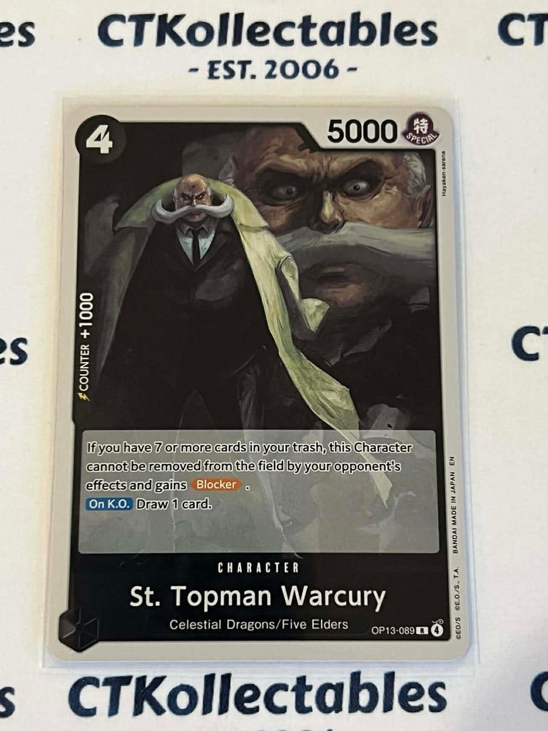 One Piece - Carrying on his will FOIL OP13-089 – St. Topman Warcury– Rare
