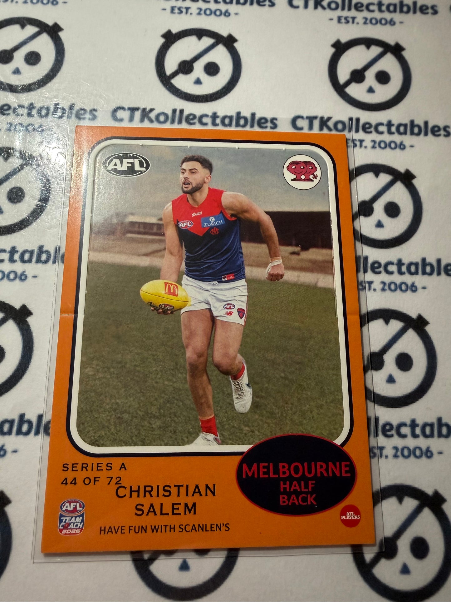 2026 Teamcoach AFL Scanlens Die-Cut Christian Salem 44 of 72 Demons