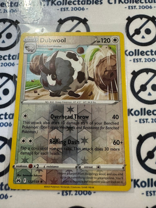 Dubwool Reverse Holo #122/159 Crown Zenith Pokémon Card
