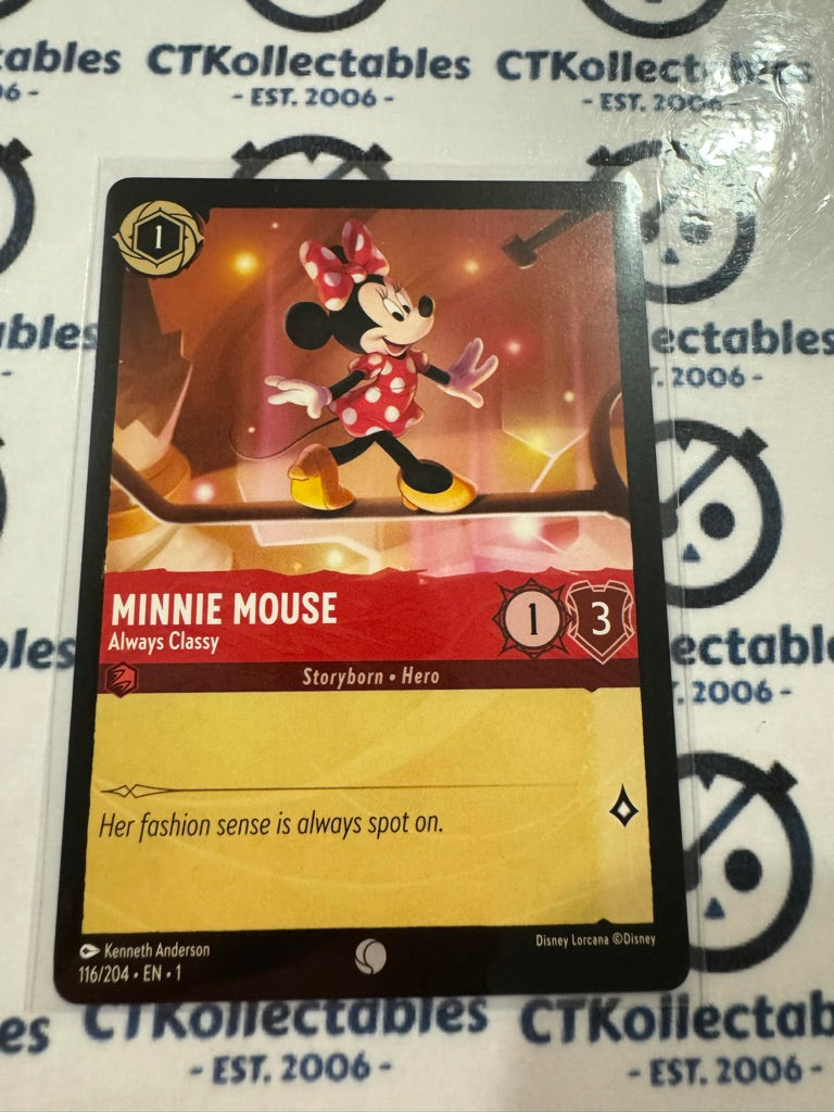 2024 Disney Lorcana Non-Foil #116/204 Minnie Mouse The First Chapter Common