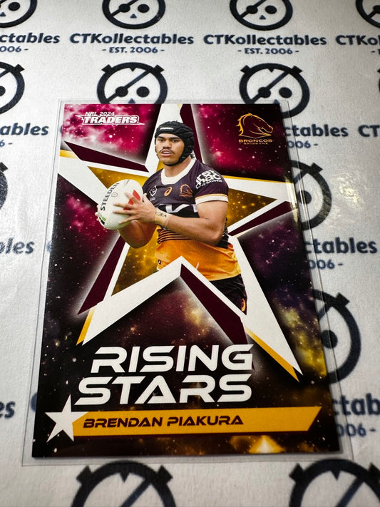2024 TLA NRL Traders Rising Star - Brendan Piakura RS01/71 Broncos