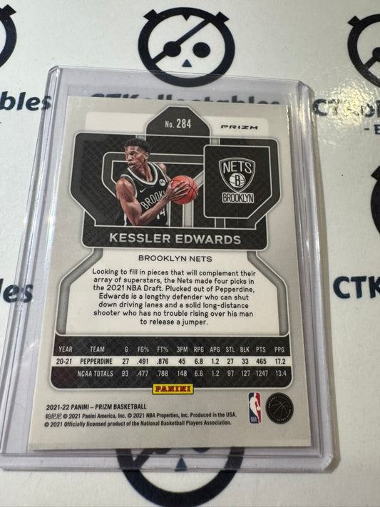 2021-22 NBA Prizm Kessler Edwards Silver Prizm rookie card RC #284 Nets