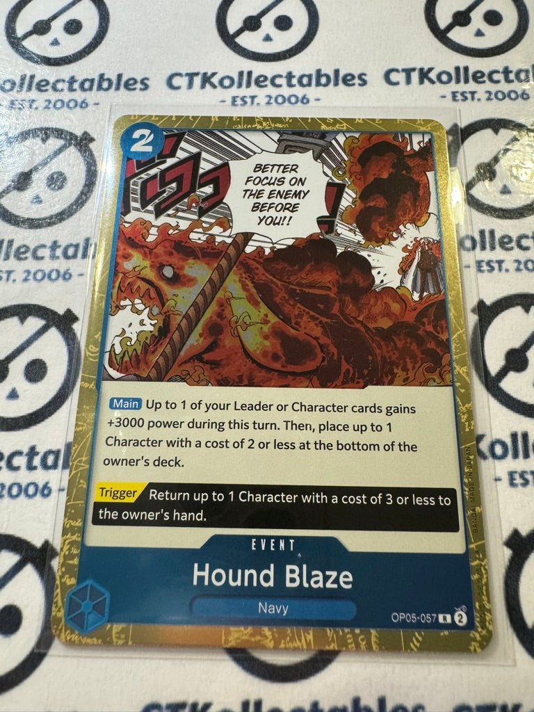 One Piece Hound Blaze #OP05-057 R Foil Awakening of the New Era Card